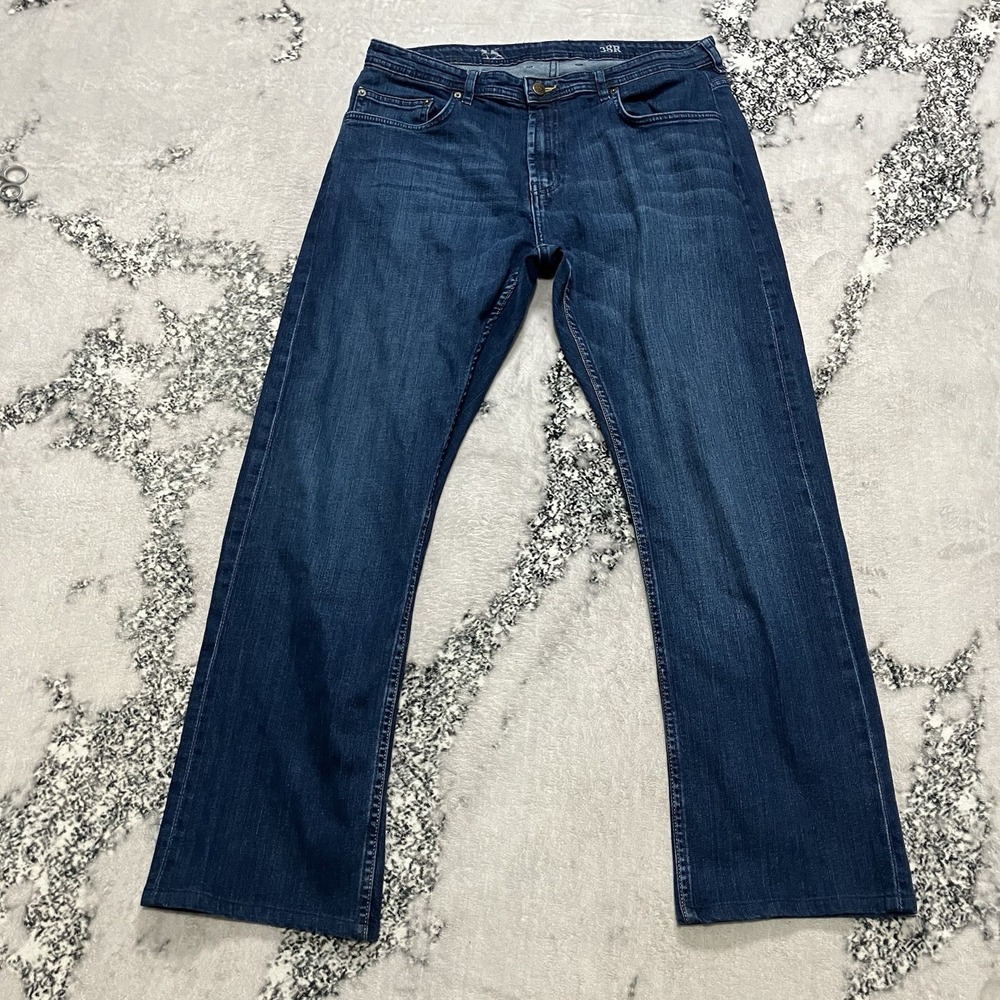 Rodd & Gunn Mens Size 38 Straight Fit Blue Stretch Denim Jeans Cotton Blend